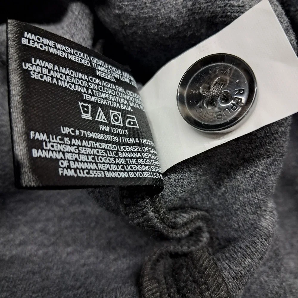 Banana Republic Dark Gray Button-Down Casual Shirt Jacket - Picture 5 of 11